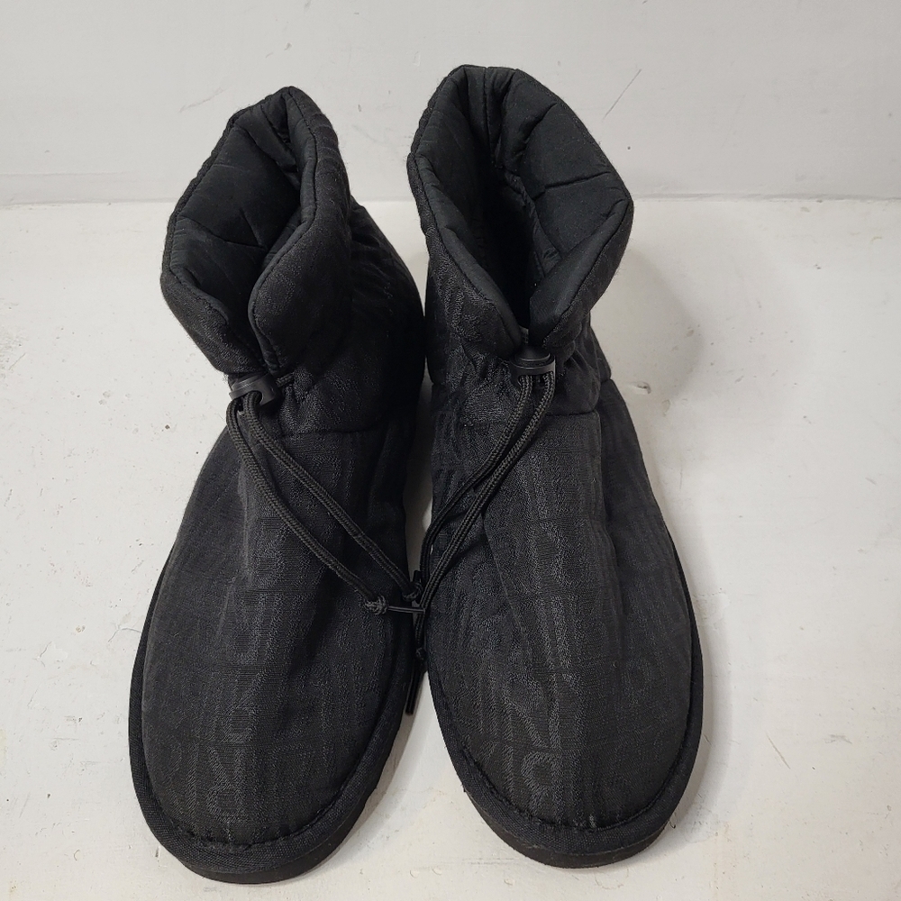 River Island Black Quilt Indoor Slippers Size 10